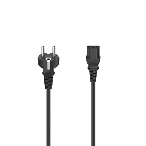 Hama Classic Line Power Cord, Plug With Earth Contact - 3-Pin Iec Power Cord, 1.50 M