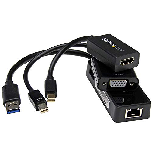 Startech.Com Kit Accessori 3 In 1 Per Microsoft Surface Pro 4 / Pro 3 / Pro 2 / Surface 3 Hdmi Vga, Mdp A Vga/Hdmi E Usb3.0 A Gbe