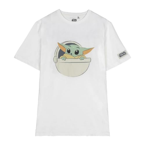 Disney Maglietta A Maniche Corte Per Bambini The Mandalorian Bianco