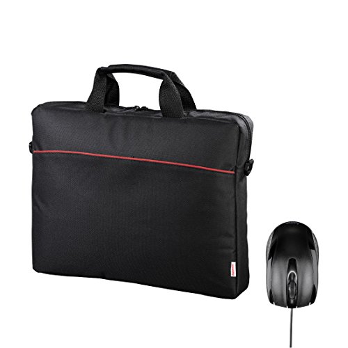 Hama Tortuga Kit 2 In 1 Borsa Notebook 15.6" Con Mouse, Nero