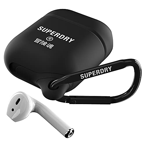 Superdry Custodia Per Airpod Per Airpods, Compatibile Con Caricabatterie Wireless Bluetooth, Custodia Impermeabile In Silicone Per Cuffie Wireless, Ne
