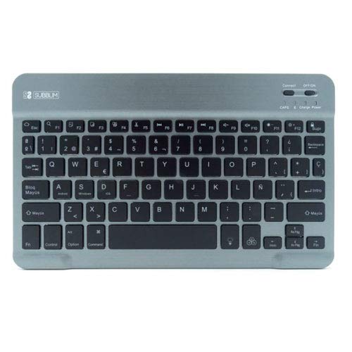 Subblim Teclado Compacto Inalámbrico Por Bluetooth Smart Backlit/Gris