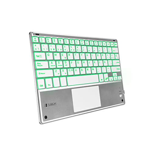 Subblim Teclado Smbt50 Retroiluminado Touchpad Plata