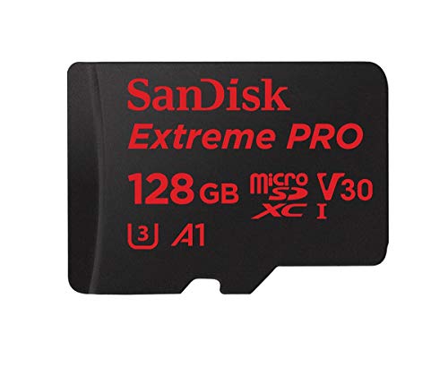 Sandisk Extreme Pro 128Gb, Microsdxc Classe 10, U3, V30, A1, Velocità Di Lettura Fino A 100Mb/S, Black