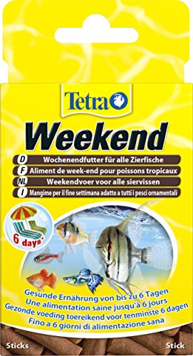 Tetra Tetraetilo Amin Weekend Semana Compacto Forro Sticks Para La Alimentación De Todos Los Peces Mangime Min Gr. 18-Alimenti Pesci, Multicolore, 20