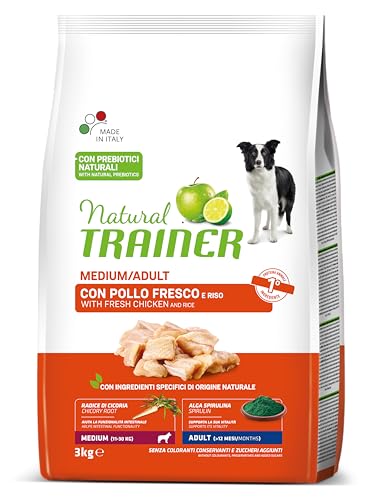 Trainer Natural Cibo Per Cani Medium Adult, Pollo, 3 Kg