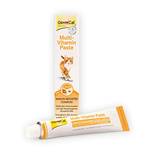 Gimcat Multi-Vitamin Pasta, Snack Sano Per Gatti, Attiva Le Difese E Rafforza Il Sistema Immunitario, 1 Tubetto, 1 X 100 G
