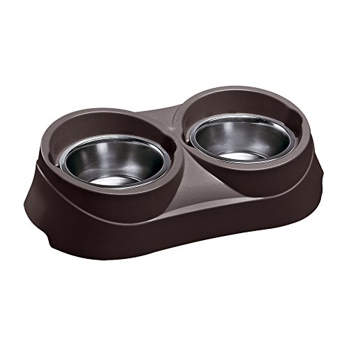 Ferplast Portaciotola Ciotole Acciaio Bordo Contenitivo Cibo Acqua Cane Ferplast Duo Feed