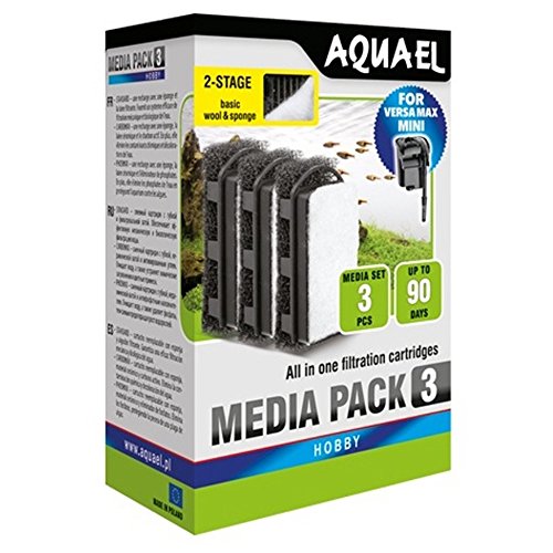 Aquael - Espuma Para Filtro Versamax Mini 3 Unidades Para Acuariofilia