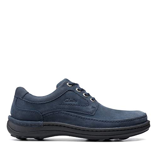 Clarks Nature Three, Scarpa Oxford Uomo, Navy Nubuk, 41 Eu