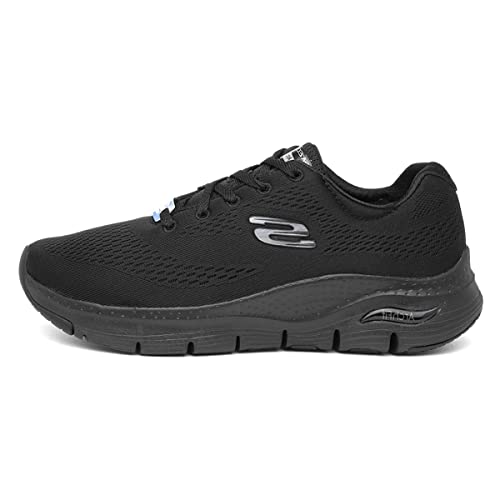 Skechers Arch Fit Big Appeal, Scarpe Da Ginnastica Donna, Nero Black Mesh Trim, 36 Eu