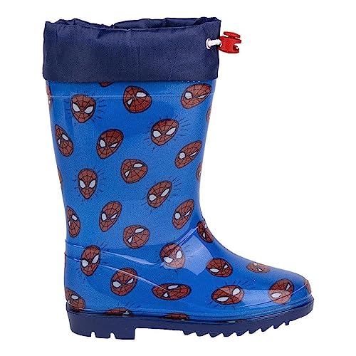 Marvel Botas De Agua Infantiles Spider-Man, Stivali In Gomma, Unisex Infantil, 30 Eu
