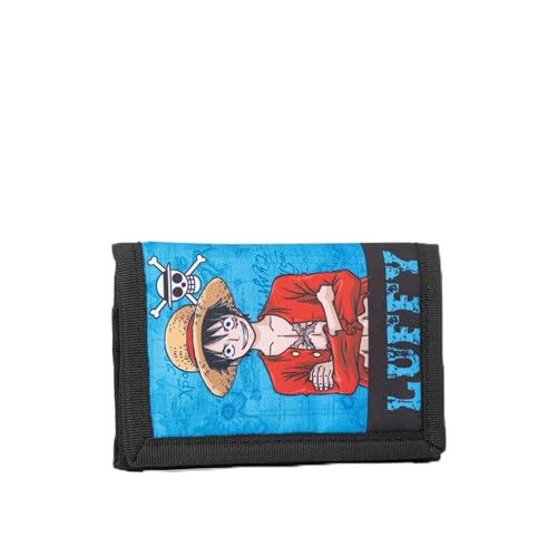 Franco Cosimo Panini One Piece - Portafoglio Ufficiale One Piece Con Pratica Chiusura In Velcro, Tasca Esterna E Scomparti Interni, Idea Regalo Bambin