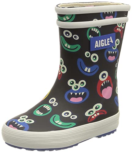 Aigle Baby Flac Play2, Stivali Da Pioggia, Unisex - Bambini E Ragazzi, Multicolore (Monstres), 20 Eu
