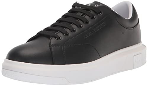 Armani Exchange Venice Con Logo Ricamato Sulla Suola Della Piattaforma, Scarpe Da Ginnastica Uomo, Nero, 42 Eu