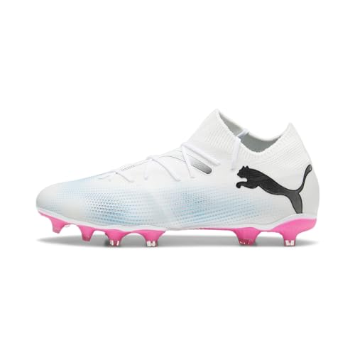 Puma Men Future 7 Match Fg/Ag Scarpe Da Calcio, Puma White Puma Black Poison Pink, 45 Eu