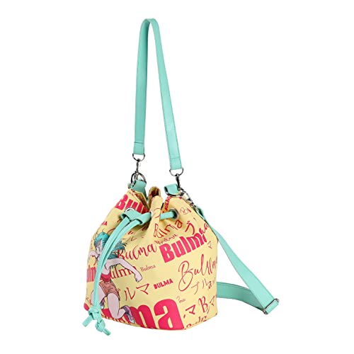 Cypbrands Dragon Ball- Borsetta, Bulma Design, Doppio Manico, Giallo, Donna, Borse E Accessori, Prodotto Ufficiale, Taglia Unica, Bd-21-Db