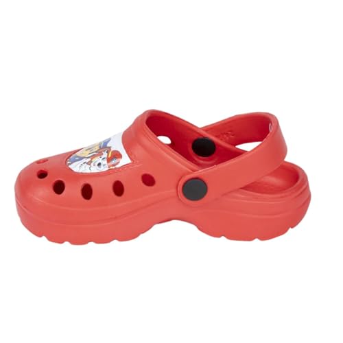 Zoccoli Per Bambini Della Paw Patrol - Colore Rosso - Taglia 28/29 - Realizzati Al 100% In Eva - Zoccoli Per Bambini - Stampa Paw Patrol - Prodotto Or