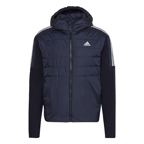 Adidas Men'S Essentials Insulated Hooded Hybrid Jacket (Midweight)