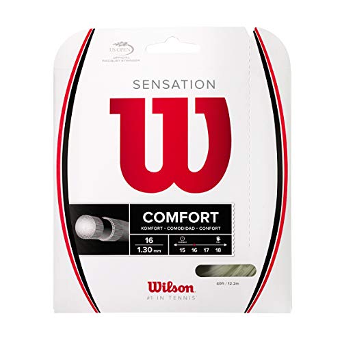 Wilson Wrz941000 Corda Da Tennis Sensation, 12.2 M, Unisex, Natural, 1.30 Mm