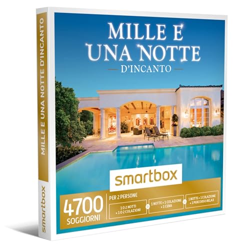 Smartbox - Mille E Una Notte D'Incanto Cofanetto Regalo Idea Originale Per Coppia, 1 O 2 Notti Con Colazione O 1 Notte Con Colazione E Cena O Percorso