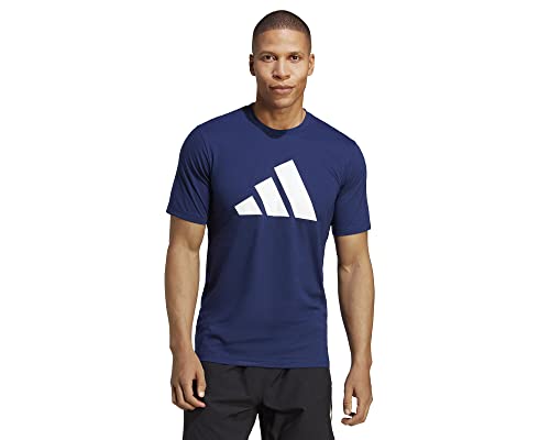 Adidas Ib8275 Tr-Es Fr Logo T T-Shirt Uomo Dark Blue/White Taglia S