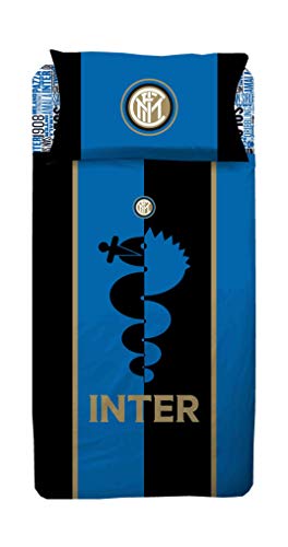Inter Completo Letto Una Piazza, Blu, Nero, Singolo