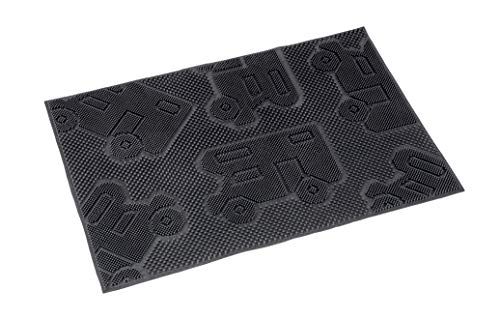 Zerbino In Gomma, Per Camper, 60 X 40 Cm, Colore: Nero