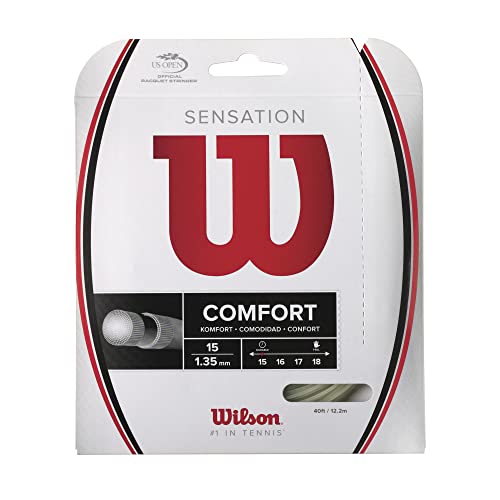 Wilson Wrz940900 Corda Da Tennis Sensation, 12.2 M, Unisex, Natural, 1.35 Mm