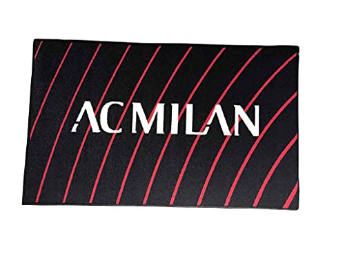 Ac Milan Tappeto Con Antiscivolo, Rosso/Nero, 70X110