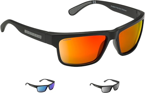 Cressi Ipanema Sunglasses Occhiali Da Sole Sportivi, Unisex Adulto, Grigio/Lenti Arancio Specchiate