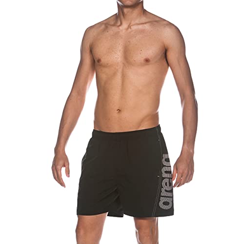 Arena Fundamentals Logo Costume Uomo Mare E Piscina, Costume Da Bagno In Morbido Tessuto Ad Asciugatura Rapida, Boxer Mare Con Slip Interno In Rete