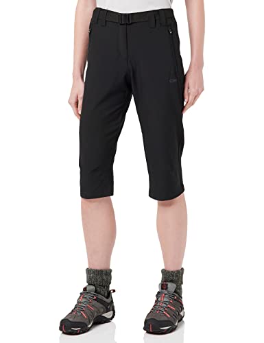 Cmp - Pantaloni Capri Elasticizzati Da Donna, Nero, 46