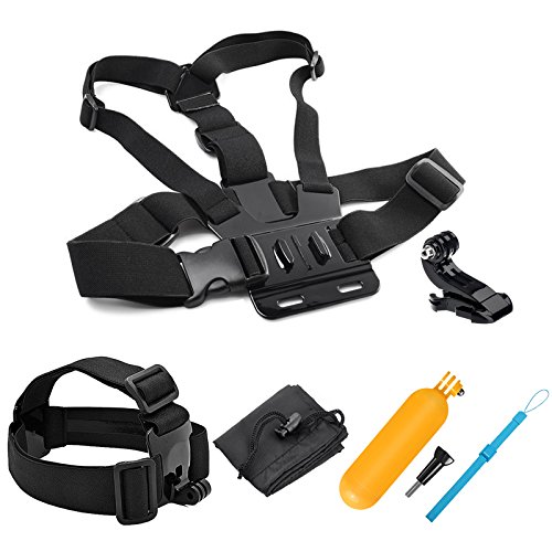 Shoot 7-In-1 Accessori Kit Corredo Per Esterni Obiettivo Testa Belt Strap Per Gopro Hero 8 Hero 7 Nero Argento Bianca/6/5/4/3+/3/Hero(2018)/Fusion Dbp