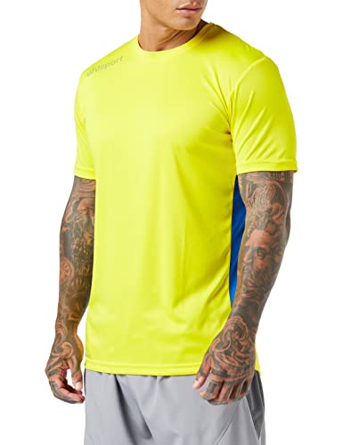 Uhlsport Essential Trikot Ka, Maglietta Uomo, Giallo (Limonengelb/Azurblau), Xxl
