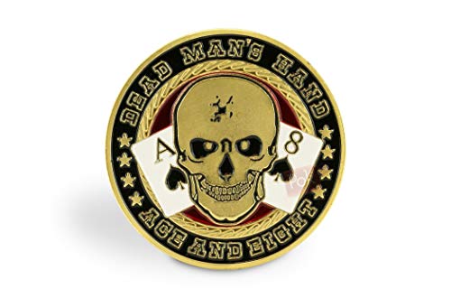 Poker Card Guard - La Guardia Di Poker - 24 Carati Placcato In Oro "Dead Mans Hand"