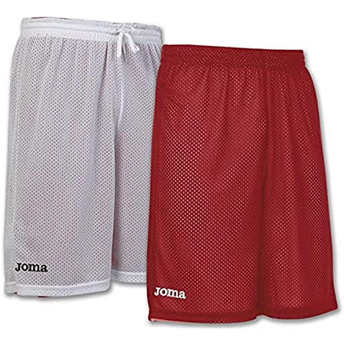 Joma Pantaloncini Joma Rookie 100529 Uomo, Pantaloncini Da Basket Reversibili, Rosso, M