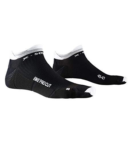 X-Socks Bike Pro Cut Socks Calze Da Ciclista Uomo Donna Socks Calze Calzini, Unisex – Adulto, Opal Black/ Arctic White, 35-38