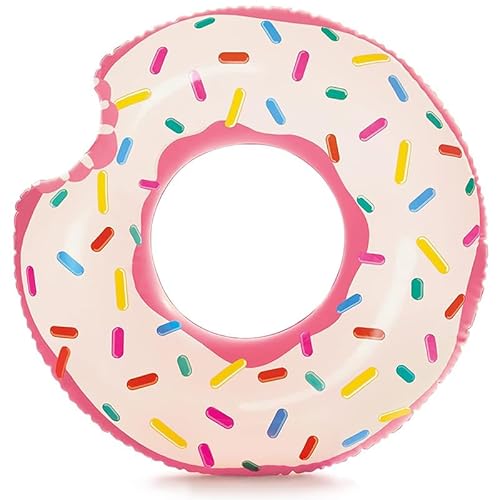 Virsus Salvagente Gonfiabile Rotondo 265Np, Misura 94X23 Cm, Ciambella Gonfiabile, Cuscino D'Aria Per Piscina, Per Feste Ed Eventi (Donut Fragola)