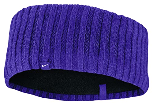 Nike Fascia In Maglia Coste Running Scaldacollo O Frontale Knit Wide Headband Purple