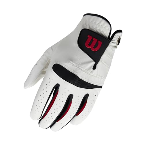 Wilson Guanto Da Golf Per Uomo, Taglia L, Sinistra, Mlh, Bianco, Feel Plus, Wgja00064L