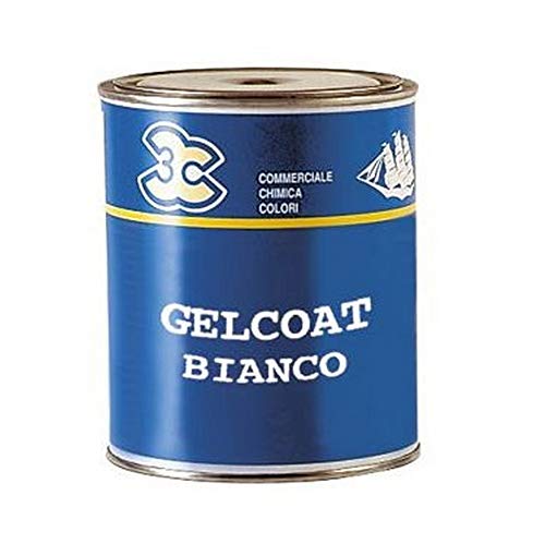 3C Gelcoat Nautico Bianco Paraffinato Kg.1 + Induritore/Catalizzatore Ml. 20