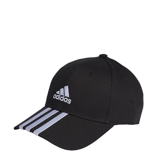 Adidas 3-Stripes Cotton Twill Baseball, Cap, Unisex-Adulto, Black/White, L