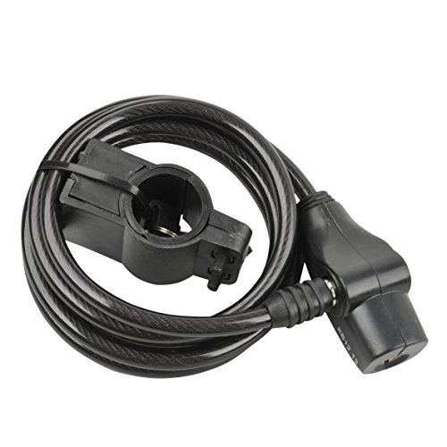 Fischer Spiralschloss, Chiusura A Spirale Lunghezza 180 Cm Diametro 8 Mm Unisex-Adulto, Nero, 180