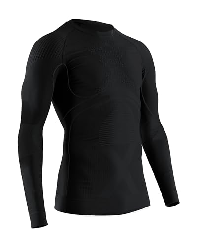 X-Bionic Energy Accumulator 4.0 Round Neck Long Sleeves, Strato Base Camicia Funzionale Uomo, Nero (Black/Black), M