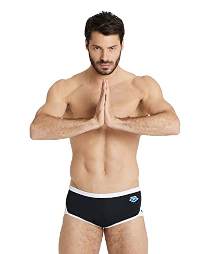 Arena Men'S Icons Swim Low Waist Short Solid, Pantaloncino Uomo, Black-White, 54