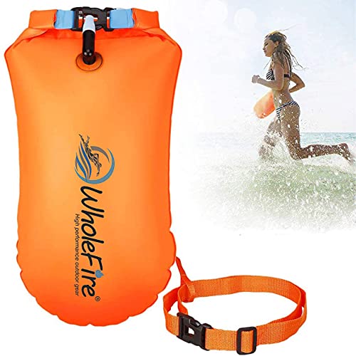Wholefire 20L Nuoto Boa Impermeabile Boa Gonfiabile Per Nuoto, Swim Buoy Per Sport Acquatici, Nuotatori In Acque Aperte, Triatleti, Kayaker E Snorkele