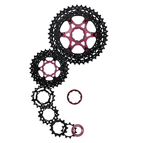 Sunrace Cassetta Pignoni Mtb 11V 11-46T Shimano Alluminio Nero (Cassette Mtb) / Cassette Sprocket Mtb 11S 11-46T Shimano Alloy Black (Sprockets Mtb)