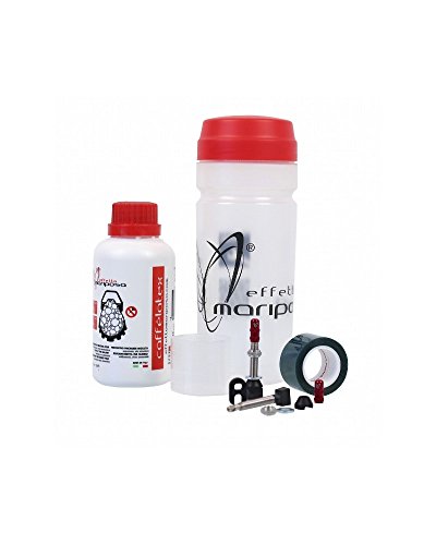 Effetto Mariposa, Kit Tubeless Caffélatex M (Préventif 250Ml + Fond De Jante M + Valves, Pour 2 Roues) Unisex Adulto, Multicolore, Tu Eu