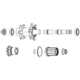 Sram, Freehub Kit Zipp Zm2 10 Spd Unisex Adulto, Nero-Nero